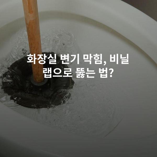 화장실 변기 막힘, 비닐 랩으로 뚫는 법?