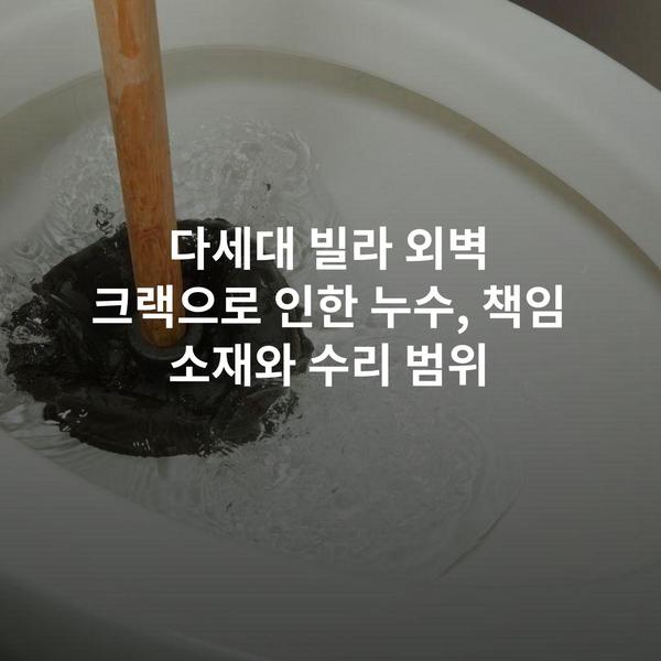 다세대 빌라 외벽 크랙으로 인한 누수, 책임 소재와 수리 범위